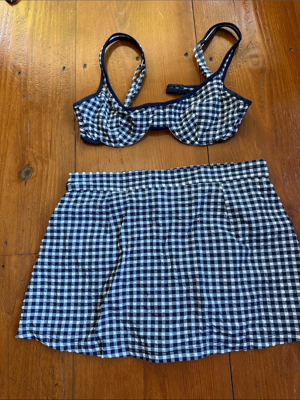 JCREW bikini top with skirt bottom